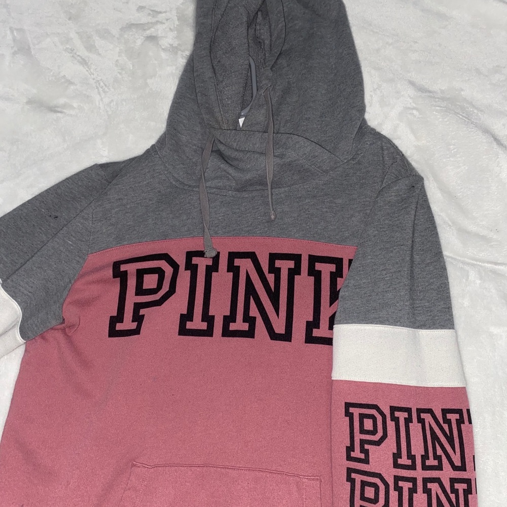 PINK victoria's secret hoodie pink,grey, black